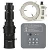 Microscope Accessories Kit 48MP 2K 1080P 60FPS USB Industrial Electronic Digital Microscope Camera Zoom C-Mount LED Microscope Slides (Color : with 500X Lens Light) view 1