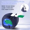 3 Pack Equivalent Letra Tag Refills 91334 12mm x 4m (1/2" x 13') Plastic LT Label Tape Black on Green Compatible with Dymo Letra Tag Plus LT-100T LT-100H LT-110T QX50 Label Maker view 2