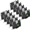 NineLeaf 10PK Compatible for Brother P-Touch TZe-S121 TZ-S121 TZ 9mm 0.35 Inch 3/8'' Black on Clear Extra Strength Ptouch Label Tape Work in PT-D201 PT-D215e PT-2030 PT-2030AD PT-2030VP Label Maker view 1