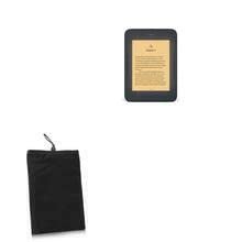 BoxWave Case Compatible with Barnes & Noble Nook GlowLight 3 - Velvet Pouch, Soft Velour Fabric Bag Sleeve with Drawstring - Jet Black