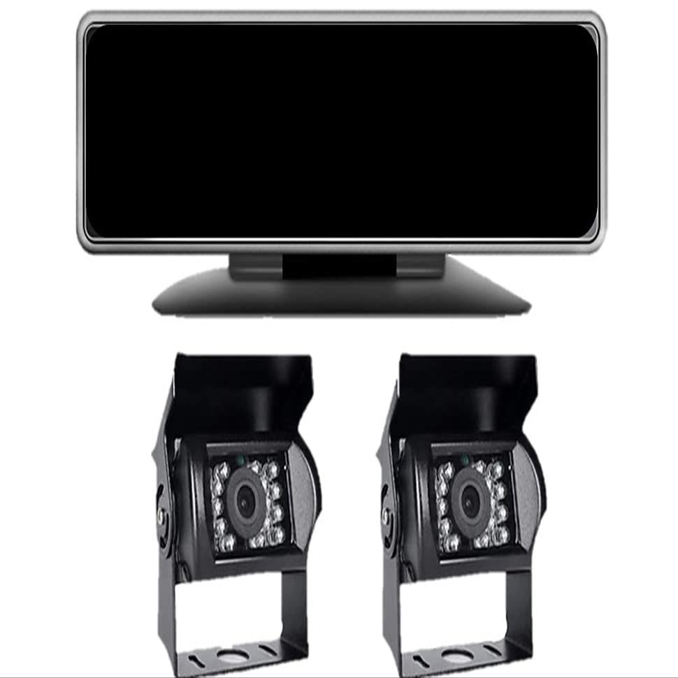Agricameras Remote Live Streaming 1-4CH Dash Camera System, View cams from Anywhere in The World, 4G,WiFi,GPS,Night Vision,Front,Side,Rear Viewing Cameras, Loop Recording, G-Sensor (Black 2 Cameras)