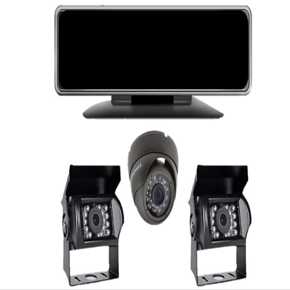 Agricameras Remote Live Streaming 1-4CH Dash Camera System, View cams from Anywhere in The World, 4G,WiFi,GPS,Night Vision,Front,Side,Rear Viewing Cameras, Loop Recording, G-Sensor (Black 3 Cameras)