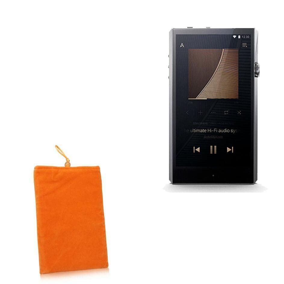 BoxWave Case Compatible with Astell & Kern SP1000 - Velvet Pouch, Soft Velour Fabric Bag Sleeve with Drawstring - Bold Orange