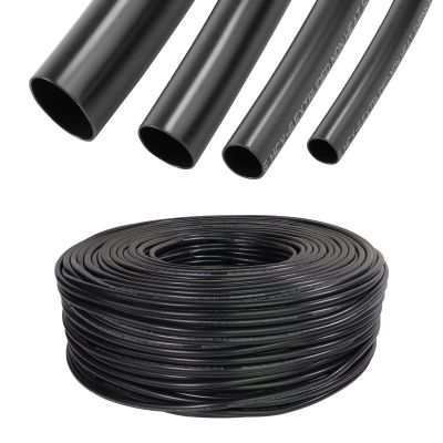 Cable Management Cord Cover Wire Loom Tubing Electric Insulation Sleeve Automotive Wiring Harness Protector Wrap Plastic Black (3/4"-12ft)