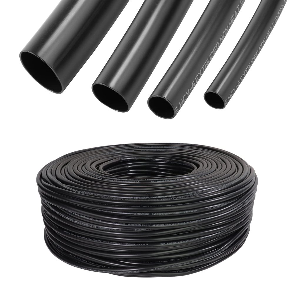 Cable Management Cord Cover Wire Loom Tubing Electric Insulation Sleeve Automotive Wiring Harness Protector Wrap Plastic Black (3/4"-12ft)