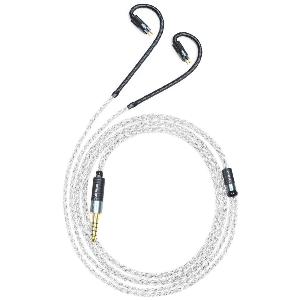 0.78mm 2Pin 5N OFC Silver Plating+Graphene Earphone Cables for Audeze iSINE20 LCDi3 LCDi4 64audio A12t U12t DUNU SA6 SA3 DM480 UM 3DT MEXT 2HT Oriolus Blessing2 KXXS S8 Aria (3.5mm, 0.78mm 2Pin)