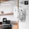 TNP Universal Satellite Speaker Wall Mount Bracket Ceiling Mount Clamp with Adjustable Swivel and Tilt Angle Rotation For Home Theater Surround Sound System Satellite Speakers - 1 Pair Set of 2, White view 3