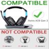 A50 Gen 3 Mod Kit - defean Replacement Earpads and Headband Compatible with Astro A50 Gen 3 Headset,Ear Cushions, Upgrade High-Density Noise Cancelling Foam, Added Thickness (Black Breathable Fabric) view 2