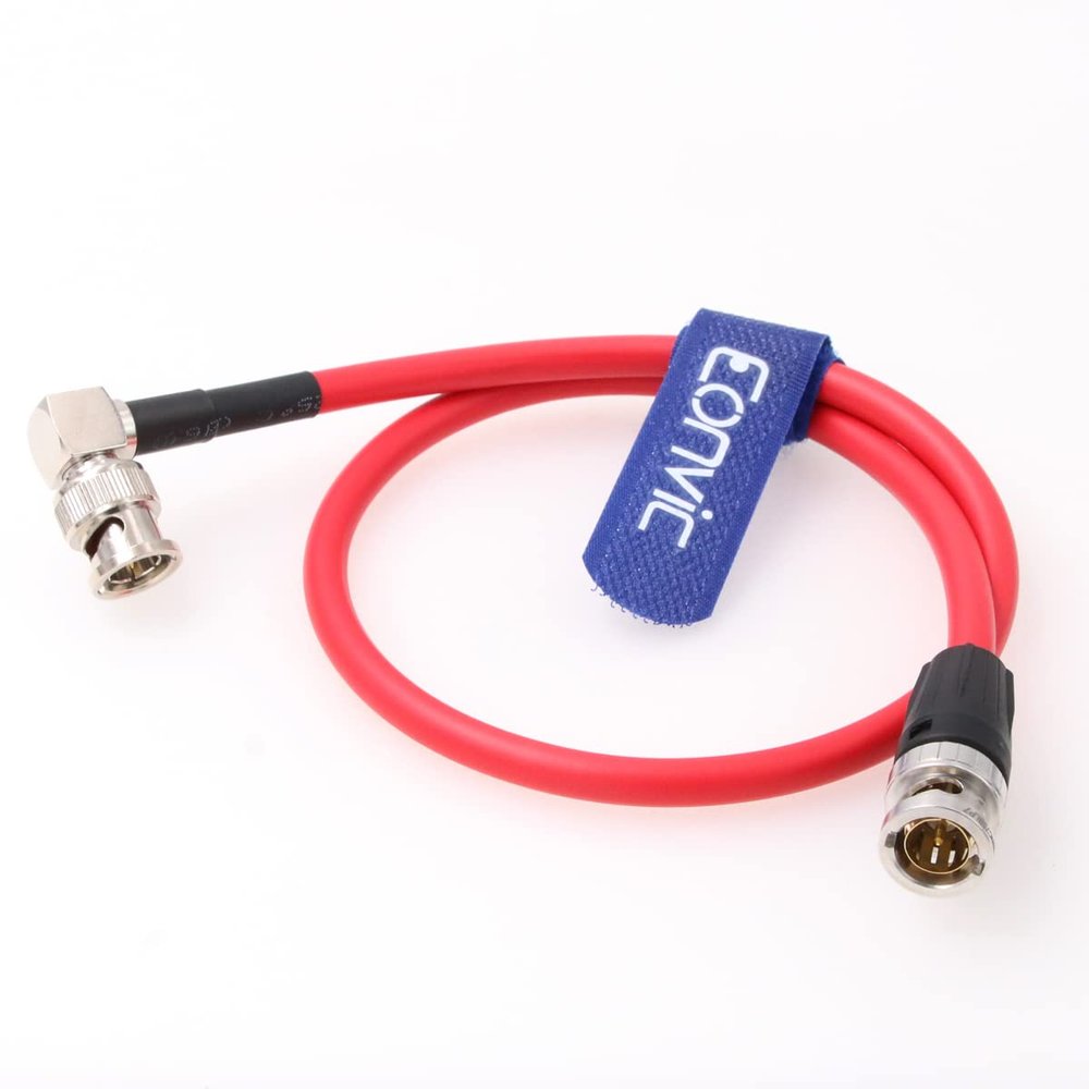 Eonvic 12G HD-SDI Video Coaxial Cable 75 Ohm Neutrik BNC to BNC CCTV Camera Surveillance Cables for 4K Video Camera (39.37inch/1M)