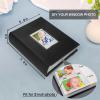 180 Pockets Photo Album for Fujifilm Instax Mini Camera, Photo Album with Writing Space for Polaroid, Leather Cover, 2x3 Photo for Instax Mini 12 11 9 40 8 7 Evo LiPlay Instant Camera(Black) view 3