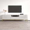 Meble Furniture Gala 01 Modern TV Stand  Rectangular Shape with Storage Cabinets  High Gloss and Matte Finish, 70.9" W x 15.7" D x 23.6" H  White view 1
