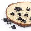 Auvotuis 200Pcs 12mm Nail in Cable Clips Black Cable Cord Management Clips Ethernet Cable Nails Tacks Clips for RG59, RG6, RJ45, CAT6, Coax Cable view 3