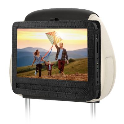 Portable DVD Player Headrest Mount Holder Car Headrest Mount Holder Strap Case for Swivel & Flip Style Portable DVD Player with 10 inch to 10.5 inch Screen (XCZB-10)