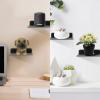WISDING Small Floating Shelves, 4.25" Wall Metal Speaker Mount Shelves for Bluetooth Speaker, Webcam, Cell Phones, Mesh Router, Toy Display Shelf Speakers Shelf, 1 Pack view 2