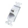 BUPLDET 1 Port CAT6 Ethernet Insert Wall Plate White - CAT 6 RJ45 Keystone Jack Insert Pass Through Cover Plate for Midsize/Oversize Wallplate(2-Pack) view 3