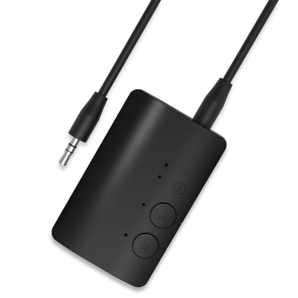 Pizen Wireless Audio Transmitter Receiver, Bluetooth 5.2,APTX Adaptive/HD/Low Latency,Wireless Adapter with 3.5mm Aux for Car/PC/Laptop/MP3/TV/BT Headphone Speaker, Dual Link to 2 Devices