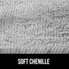 GORILLA GRIP Toilet Lid Cover and Area Rug Mat Set, Toilet Cover Size 17.5x15 Fits Standard Toilet Lids, Bath Rug Size 30x20 & Contoured Toilet Base Mat, Washable, Both in Light Gray, 2 Item Bundle view 4