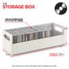Stock Your Home CD Storage Box, Organizer Shelf for Movie Cases, DVDs, Cassette Tape Display Stand, Disc Holder Can Store Up to 40 CDs, Faux Leather (White) view 2