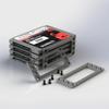 2.5 inch PC SSD HDD Cages Bracket Solid State Drive Frame Multi Layer Box Stacking External HD Cabinet Docking Station Base SATA PATA Computer Hard Disk Rack Metal 4-Bay Mounting Bracket Grey view 2