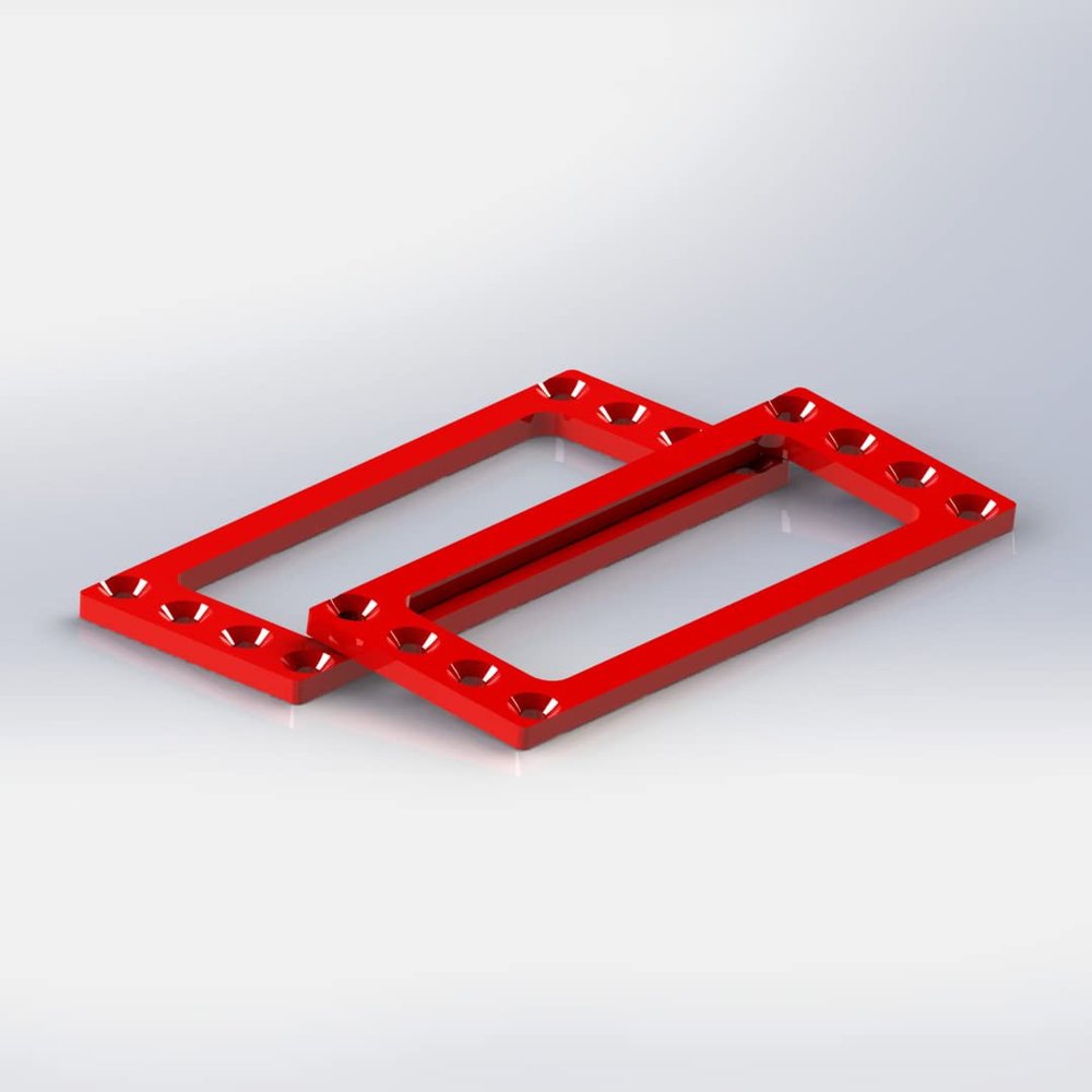 2.5 inch PC SSD HDD Cages Bracket Solid State Drive Frame Multi Layer Box Stacking External HD Cabinet Docking Station Base SATA PATA Computer Hard Disk Rack Metal 4-Bay Mounting Bracket Red
