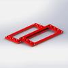 2.5 inch PC SSD HDD Cages Bracket Solid State Drive Frame Multi Layer Box Stacking External HD Cabinet Docking Station Base SATA PATA Computer Hard Disk Rack Metal 4-Bay Mounting Bracket Red view 1