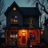 Reaper Brothers Halloween Digital Decoration Kit Includes 8 AtmosFX Video Effects for Halloween Plus HD Super Bright Projector and 48 x 72 Holographic Projection Screen view 3