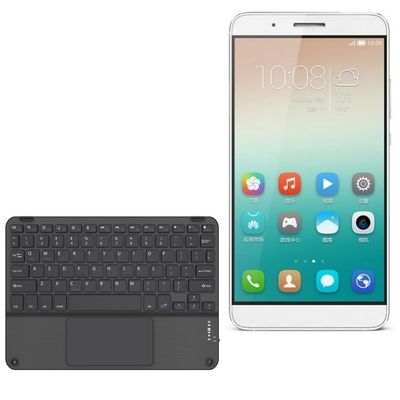 BoxWave Keyboard Compatible with Honor 7i - SlimKeys Bluetooth Keyboard with Trackpad, Portable Slim TouchPad - Jet Black
