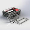 2.5 inch PC SSD HDD Cages Bracket Solid State Drive Frame Multi Layer Box Stacking External HD Cabinet Docking Station Base SATA PATA Computer Hard Disk Rack Metal 4-Bay Mounting Bracket Silver view 2