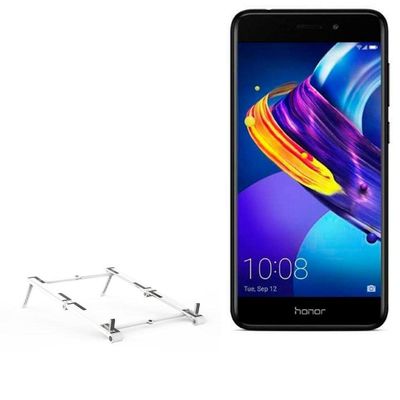 BoxWave Stand and Mount Compatible with Honor 6C Pro - Pocket Aluminum Stand 3-in-1, Portable Multi Angle Viewing Riser - Metallic Silver
