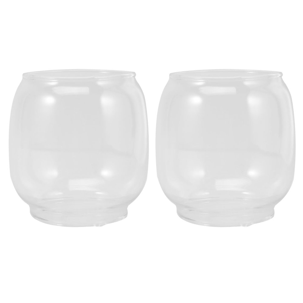 Glass Lantern Glass Lamp Chimney Kerosene Lamp Shade Retro Chimney Shade Tall Clear Oil And Kerosene Replacement For Vintage Oil Transparent 2pcs