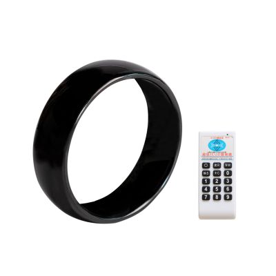Riversmerge RFID Rewritable 125KHz/13.56MHz ID/IC T5577/UID Changeable Black Ceramics Smart Finger Ring for Men or Women + One RFID Reader Copier for Duplicate (Copier Ring 13.56mhz 17mm)