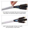 Alex Tech 25ft - 1.25 inch Cord Protector Wire Loom Tubing Cable Sleeve Split Sleeving for USB Cable Power Cord Audio Video Cable - Protect Cat from Chewing Cords - White view 2