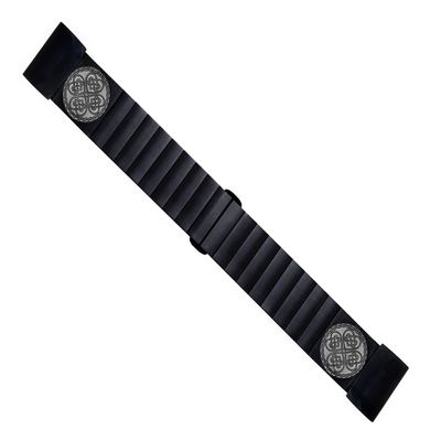 NICKSTON Engraved Strap Band Compatible with Garmin Foretrex 601 701 Quatix 3 6X 7X D2 Tactix 7 Pro Bravo Charlie Delta Black Stainless Steel Bracelet B-CC3-A26 (9" (228mm) Wrist Size)