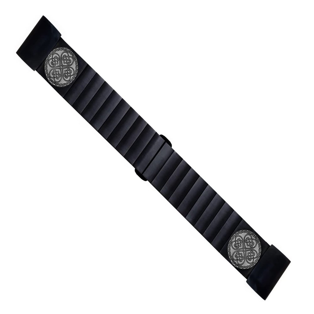 NICKSTON Engraved Strap Band Compatible with Garmin Foretrex 601 701 Quatix 3 6X 7X D2 Tactix 7 Pro Bravo Charlie Delta Black Stainless Steel Bracelet B-CC3-A26 (9" (228mm) Wrist Size)