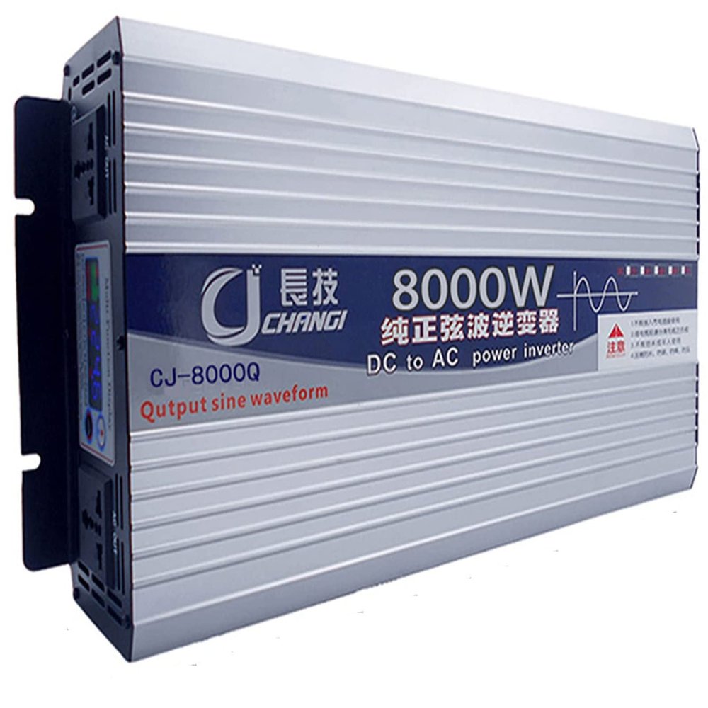Power Inverter Pure Sine Wave Inverter 12v dc to ac 110v 240v with LED Display for Car RV Boat Solar Power System,8000W-60Vto220V