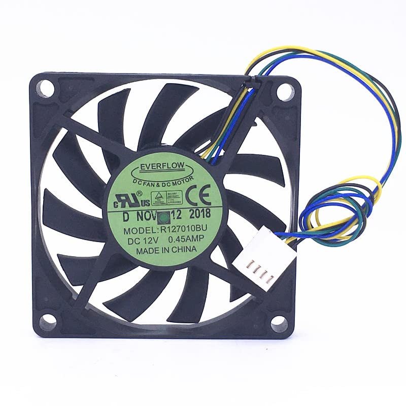 JAOMCONG 12V 0.45W 4-Pin 5500RPM 70x70x15mm Desktop Computer Fan