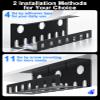 Delamu 2 Pack Metal Under Desk Cable Management Tray, U Channel Cord Organizer Box, Office Under Desk Cord Organizers, Cable Management with Various Accessories, Black, 15.75 Inches view 4