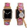 URPANDA Handmade Watch Band Compatible with Apple Watch 42mm 44mm 45mm 49mm Imperial Jasper Boho Watch Bracelet Chakra Watch Strap for iWatch Series 8/7/6/5/4/3/2/1/SE/Ultra, Purple view 1