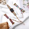 URPANDA Handmade Watch Band Compatible with Apple Watch 42mm 44mm 45mm 49mm Imperial Jasper Boho Watch Bracelet Chakra Watch Strap for iWatch Series 8/7/6/5/4/3/2/1/SE/Ultra, Purple view 3