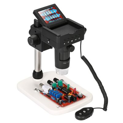 10X-220X Digital Microscope 2.4" LCD 1080P Full HDMI HDMI/AV/USB Output 3.0MP LED Magnifier with Adjustable Stand Microscope