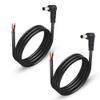 GINTOOYUN 2 Pack 90 Degree DC Power Pigtails Cable, Right Angle DC 5.5mm x 2.5mm Male Plug to Bare Wire Open End Power Supply Replacement Repair Cord, for Monitors, LED Strip Light, Camera,3FT 1m view 1