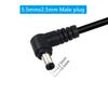 GINTOOYUN 2 Pack 90 Degree DC Power Pigtails Cable, Right Angle DC 5.5mm x 2.5mm Male Plug to Bare Wire Open End Power Supply Replacement Repair Cord, for Monitors, LED Strip Light, Camera,3FT 1m view 2