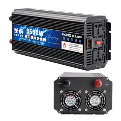 Niczu Dual Voltage Universal Pure Sine Wave Inverter 3500W 4500W 6000W 6500W 7000W 8000W, Car Power Voltage Converter DC 12V/24V 48V/60V to AC 220V,3500W-12V24V