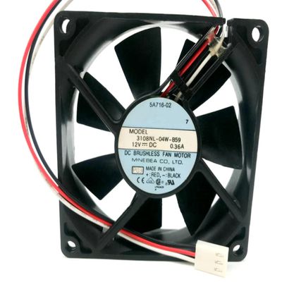 3108NL-04W-B59 DC12V 0.36A 80x80x20mm 3-Wire Cooling Fan 8020mm