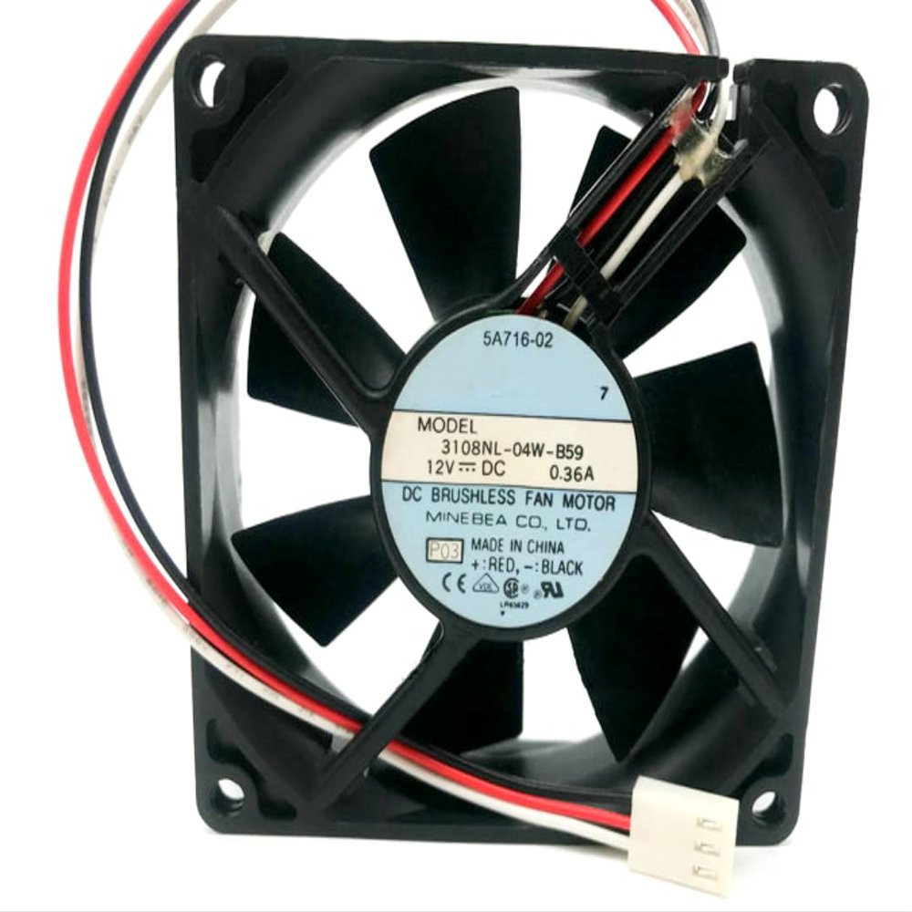 3108NL-04W-B59 DC12V 0.36A 80x80x20mm 3-Wire Cooling Fan 8020mm