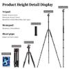Professional Tripod for Camera, Victiv 81 inch Aluminium Compact Travel Camera Tripod Monopod Heavy Duty with Phone Mount, Compatible with Canon Nikon Sony view 2