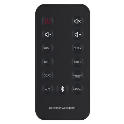 Allimity HSB280BT AXS240BTU Replaced Remote Control fit for Hitachi Soundbar Speaker 2.1 Channels