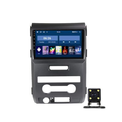 ZYLR 9 Inch Car Stereo Double Din Radio Touch Screen with Backup Camera Multimedia Car Audio for Ford F150 P415 Raptor 2008-2014 Support USB/Mirror Link/Steering Wheel Control,A,1G+16G