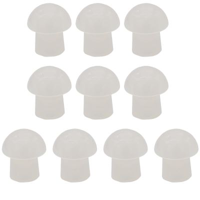Replacement Mushroom Earbuds Ear Tips Compatible with Motorola Kenwood Baofeng Two Way Radio Air Acoustic Coil Tube Earpiece Transparent Security Headset (10 Pack)