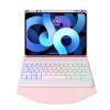 Vertical Kickstand iPad Air5 2022/Air4 2020 Keyboard Case 7 Colors Backlight iPad Air 5th 4th Gen 3 in 1 Detachable Transparent Back Cover Bluetooth Wireless Keyboard (iPad Air5/Air4, Pink) view 3